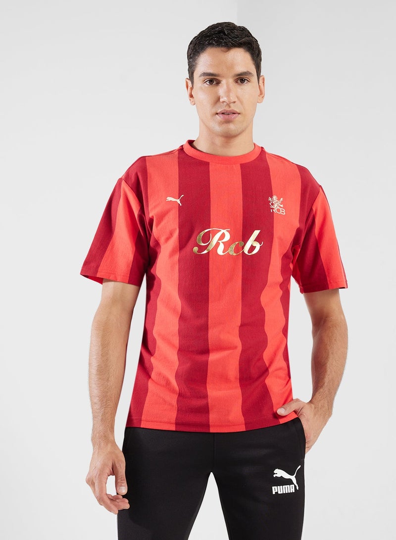 PUMA Royal Challengers Bengaluru Retro Striper IPL T-Shirt - Image 1